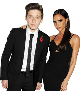 Brocklyn and Victoria Beckham-son and mum