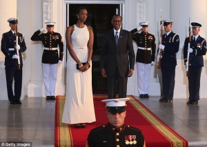 Rwanda president Paul Kagame with his daughter, Ange Ingabire Kagame