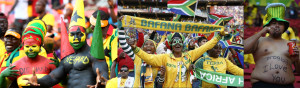Supporters: Black Stars of  Ghana, Bafana Bafana of South Africa, and The Elephants of Ivory Coast.
