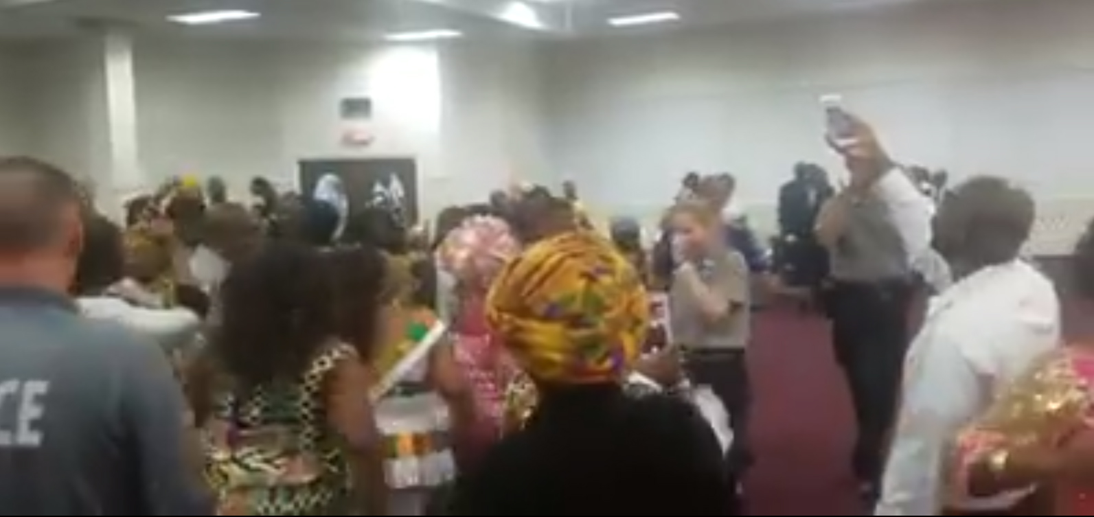 Police officers decided to join in and dance in an African Church, after answering  ‘noise complaint’